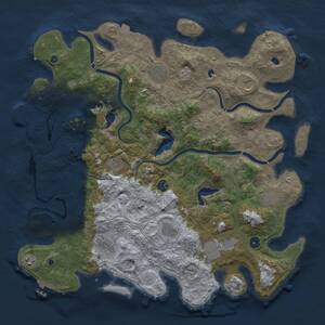 Thumbnail Rust Map: Procedural Map, Size: 4500, Seed: 1423364674, 17 Monuments