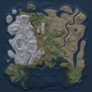 Thumbnail Rust Map: Procedural Map, Size: 4250, Seed: 393654226, 16 Monuments