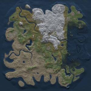 Thumbnail Rust Map: Procedural Map, Size: 5000, Seed: 917785846, 15 Monuments