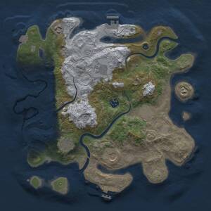 Thumbnail Rust Map: Procedural Map, Size: 3500, Seed: 165023703, 13 Monuments