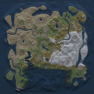 Thumbnail Rust Map: Procedural Map, Size: 4500, Seed: 1071024926, 16 Monuments