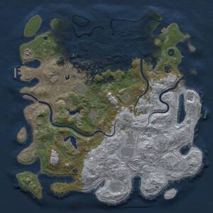 Thumbnail Rust Map: Procedural Map, Size: 4500, Seed: 196739606, 15 Monuments