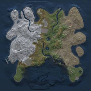 Thumbnail Rust Map: Procedural Map, Size: 3500, Seed: 1084056761, 13 Monuments