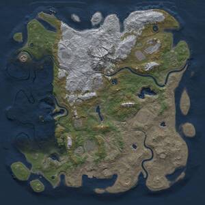 Thumbnail Rust Map: Procedural Map, Size: 5000, Seed: 1641742570, 17 Monuments