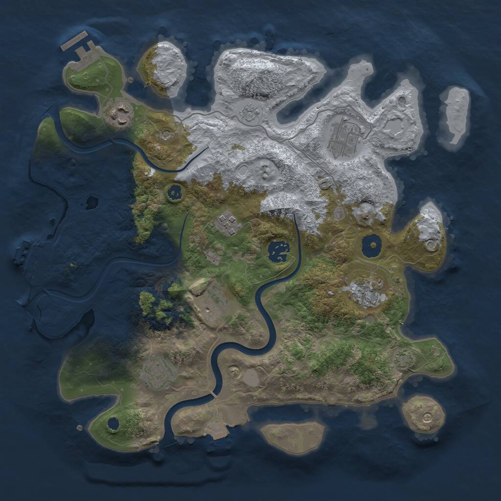 Rust Map: Procedural Map, Size: 3400, Seed: 13231, 13 Monuments