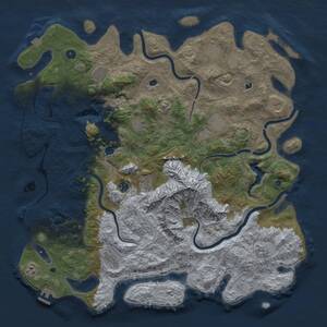 Thumbnail Rust Map: Procedural Map, Size: 5000, Seed: 67687576, 17 Monuments