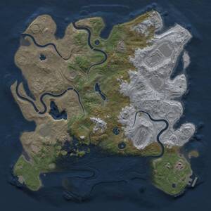 Thumbnail Rust Map: Procedural Map, Size: 4250, Seed: 1685215079, 16 Monuments