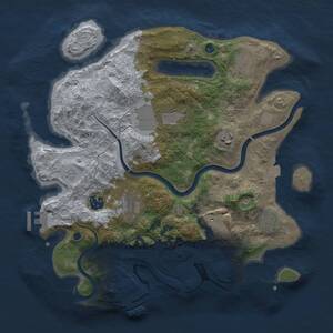 Thumbnail Rust Map: Procedural Map, Size: 3500, Seed: 214756196, 13 Monuments