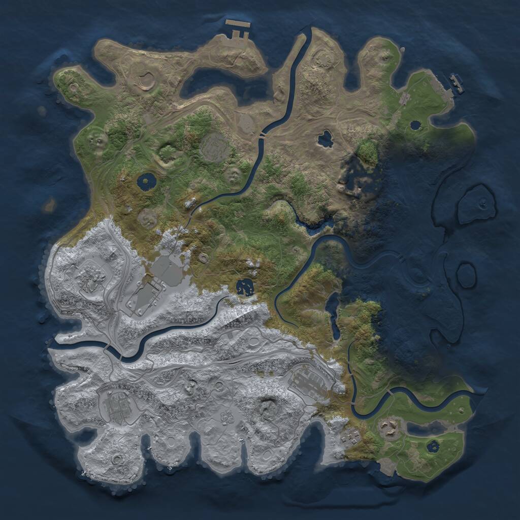 Rust Map: Procedural Map, Size: 4250, Seed: 1527000144, 16 Monuments
