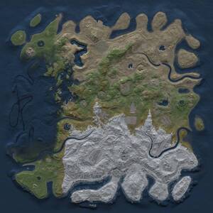 Thumbnail Rust Map: Procedural Map, Size: 4750, Seed: 50061, 16 Monuments