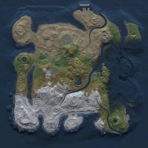 Thumbnail Rust Map: Procedural Map, Size: 3000, Seed: 74213938, 9 Monuments
