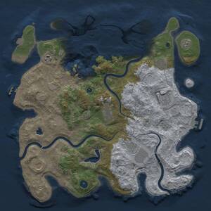 Thumbnail Rust Map: Procedural Map, Size: 4000, Seed: 19283, 14 Monuments