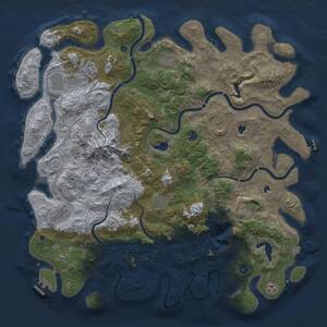 Thumbnail Rust Map: Procedural Map, Size: 5050, Seed: 31220255, 16 Monuments