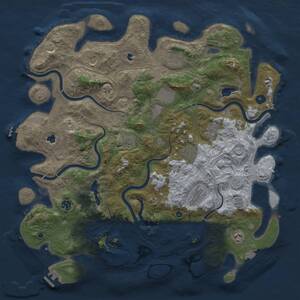 Thumbnail Rust Map: Procedural Map, Size: 4550, Seed: 422655253, 16 Monuments