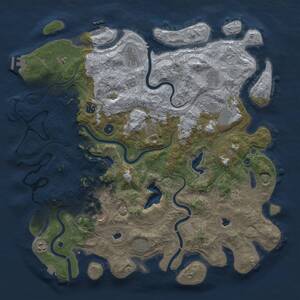 Thumbnail Rust Map: Procedural Map, Size: 4750, Seed: 993400701, 16 Monuments