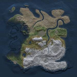 Thumbnail Rust Map: Procedural Map, Size: 3000, Seed: 789433923, 11 Monuments