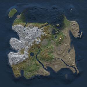 Thumbnail Rust Map: Procedural Map, Size: 3200, Seed: 1819330028, 12 Monuments