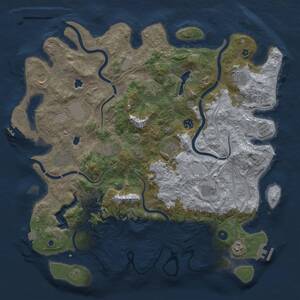 Thumbnail Rust Map: Procedural Map, Size: 4500, Seed: 777712340, 17 Monuments