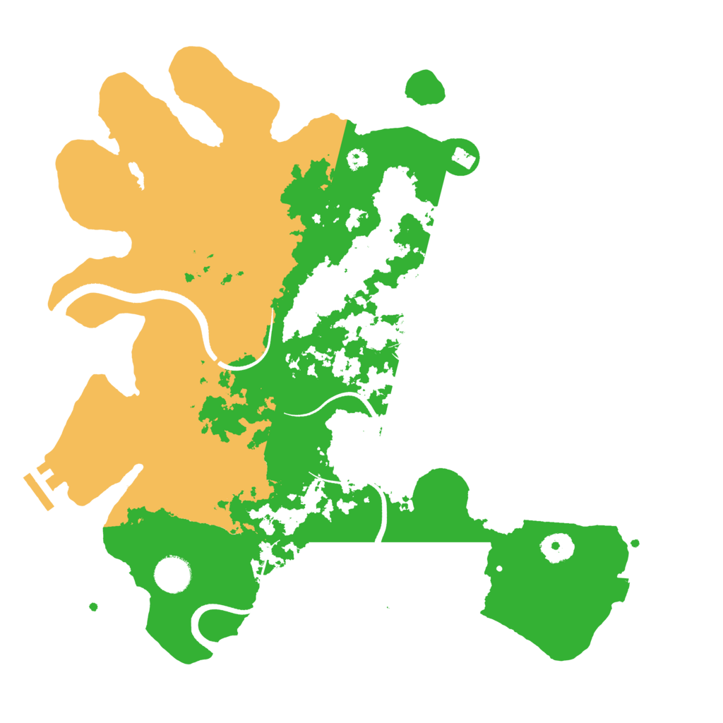 Biome Rust Map: Procedural Map, Size: 3500, Seed: 549376459