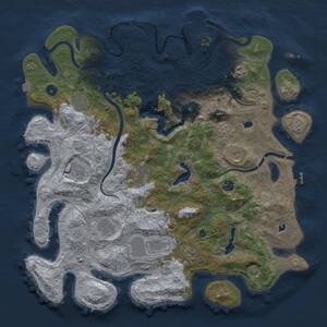 Thumbnail Rust Map: Procedural Map, Size: 4500, Seed: 2511064, 16 Monuments