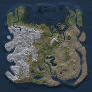 Thumbnail Rust Map: Procedural Map, Size: 4500, Seed: 935702314, 16 Monuments