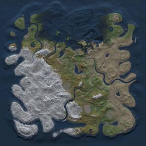 Thumbnail Rust Map: Procedural Map, Size: 4500, Seed: 291860962, 16 Monuments