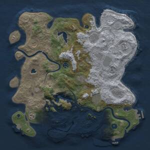 Thumbnail Rust Map: Procedural Map, Size: 4000, Seed: 1916464901, 16 Monuments