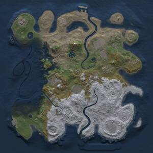 Thumbnail Rust Map: Procedural Map, Size: 3500, Seed: 289347, 14 Monuments