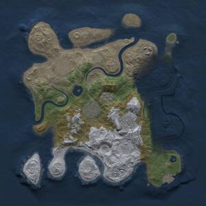 Thumbnail Rust Map: Procedural Map, Size: 3000, Seed: 1009763660, 9 Monuments