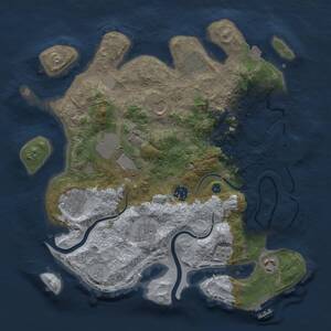 Thumbnail Rust Map: Procedural Map, Size: 3500, Seed: 854137287, 14 Monuments