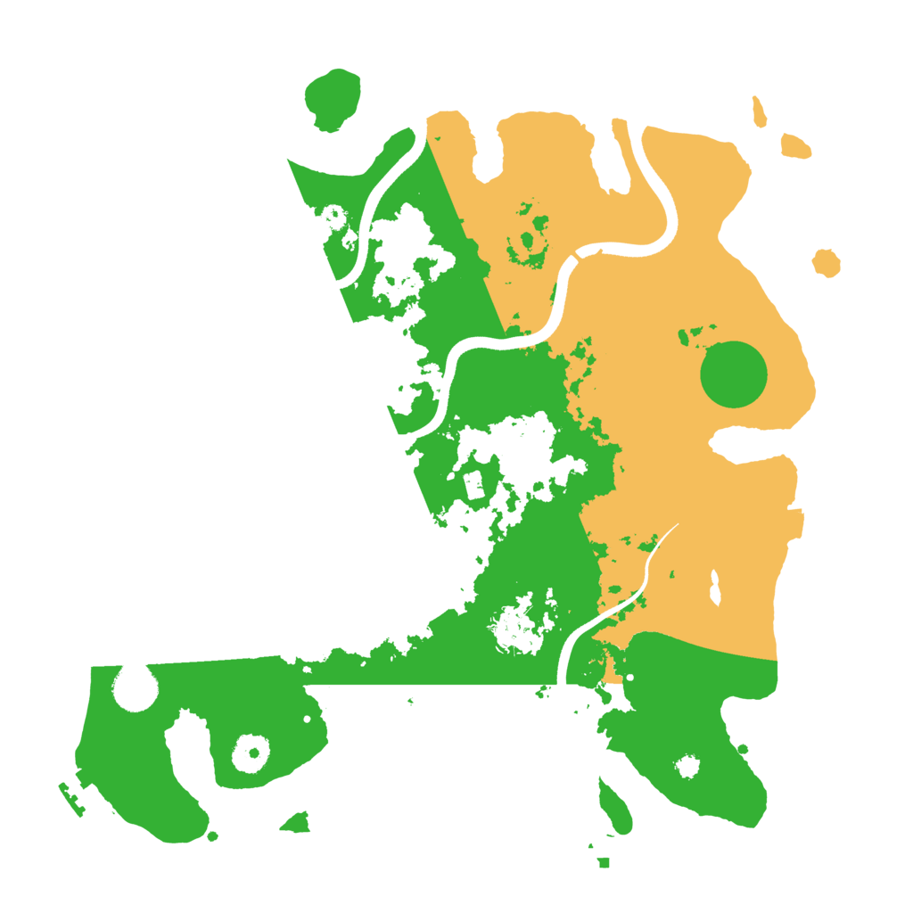 Biome Rust Map: Procedural Map, Size: 3600, Seed: 599812812