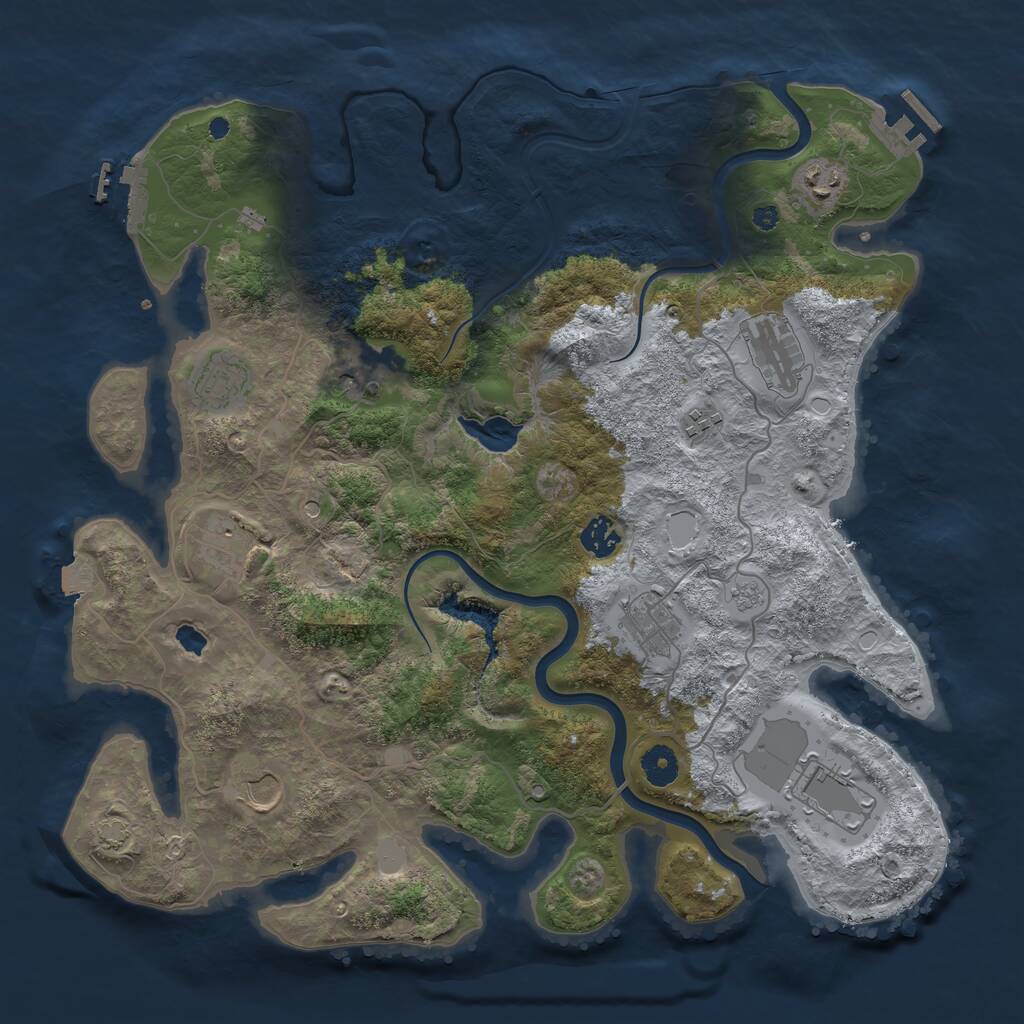 Rust Map: Procedural Map, Size: 4000, Seed: 20251204, 16 Monuments