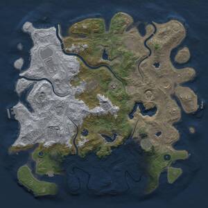 Thumbnail Rust Map: Procedural Map, Size: 4500, Seed: 764087666, 15 Monuments