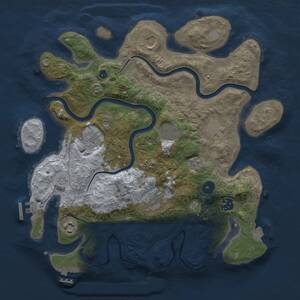 Thumbnail Rust Map: Procedural Map, Size: 3500, Seed: 1876928719, 14 Monuments