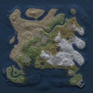 Thumbnail Rust Map: Procedural Map, Size: 3500, Seed: 1151836916, 14 Monuments