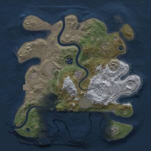 Thumbnail Rust Map: Procedural Map, Size: 3000, Seed: 437678256, 11 Monuments