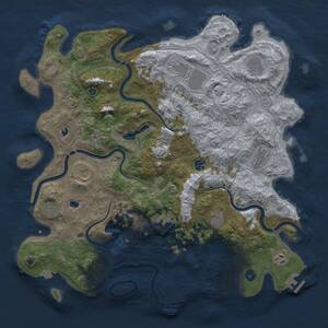 Thumbnail Rust Map: Procedural Map, Size: 4500, Seed: 365706438, 17 Monuments