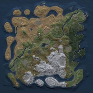 Thumbnail Rust Map: Procedural Map, Size: 4250, Seed: 1385309800, 19 Monuments