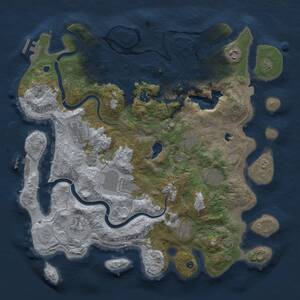 Thumbnail Rust Map: Procedural Map, Size: 4000, Seed: 676112345, 15 Monuments