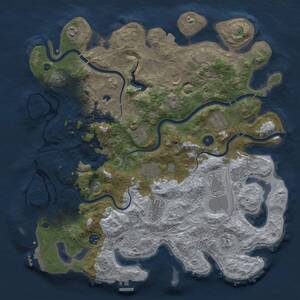 Thumbnail Rust Map: Procedural Map, Size: 4250, Seed: 1679528524, 16 Monuments