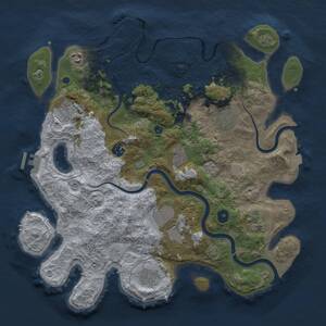 Thumbnail Rust Map: Procedural Map, Size: 3900, Seed: 10412, 15 Monuments
