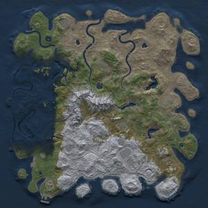 Thumbnail Rust Map: Procedural Map, Size: 5000, Seed: 1825155243, 17 Monuments