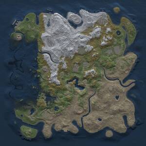 Thumbnail Rust Map: Procedural Map, Size: 4800, Seed: 1305006093, 17 Monuments