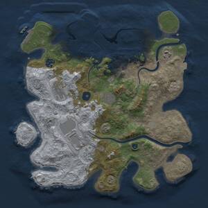Thumbnail Rust Map: Procedural Map, Size: 3500, Seed: 925886, 14 Monuments