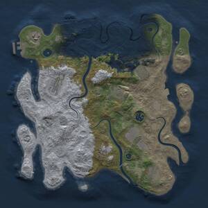 Thumbnail Rust Map: Procedural Map, Size: 3700, Seed: 337152266, 15 Monuments