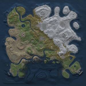 Thumbnail Rust Map: Procedural Map, Size: 3800, Seed: 5725, 16 Monuments