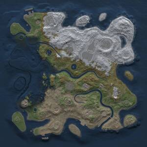 Thumbnail Rust Map: Procedural Map, Size: 3750, Seed: 13576543, 16 Monuments