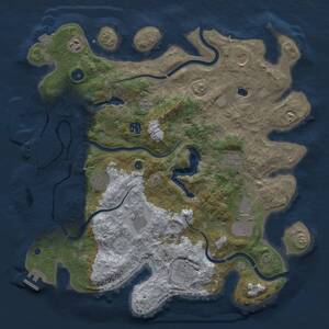 Thumbnail Rust Map: Procedural Map, Size: 4000, Seed: 1385815538, 15 Monuments