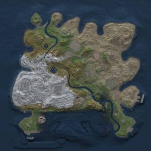 Thumbnail Rust Map: Procedural Map, Size: 3500, Seed: 1572997140, 15 Monuments