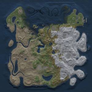 Thumbnail Rust Map: Procedural Map, Size: 4250, Seed: 28399259, 16 Monuments